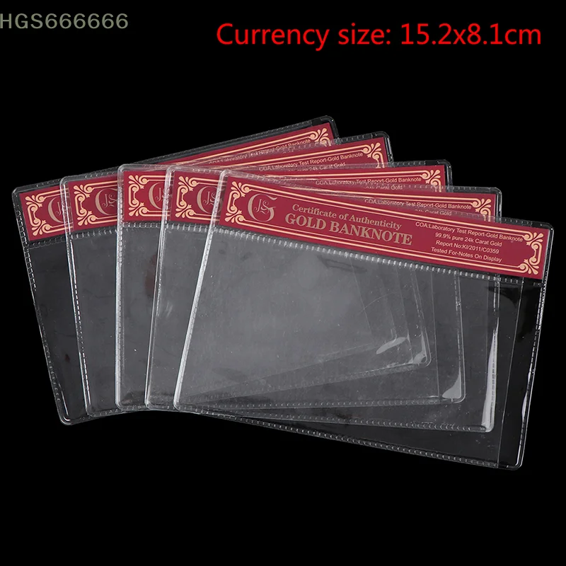 

1Pc Normal Gold Banknote New Product Gold Foil Banknote In PVC Plastic Frame COA