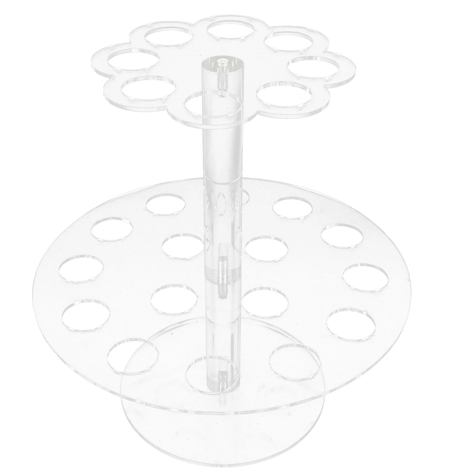 

2-Tier Ice Cream Cone Display Stand Acrylic Cone Holder Rack for Parties Weddings Dessert Snack Serving 2-Tier Ice Cream Holders