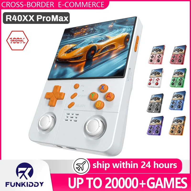 Consola de Juegos Portátil FUNKIDDY R40XX Pro Max – Pantalla IPS de 4.2”, Batería de 4000mAh, Wi-Fi Integrado, Consola Retro para Niños