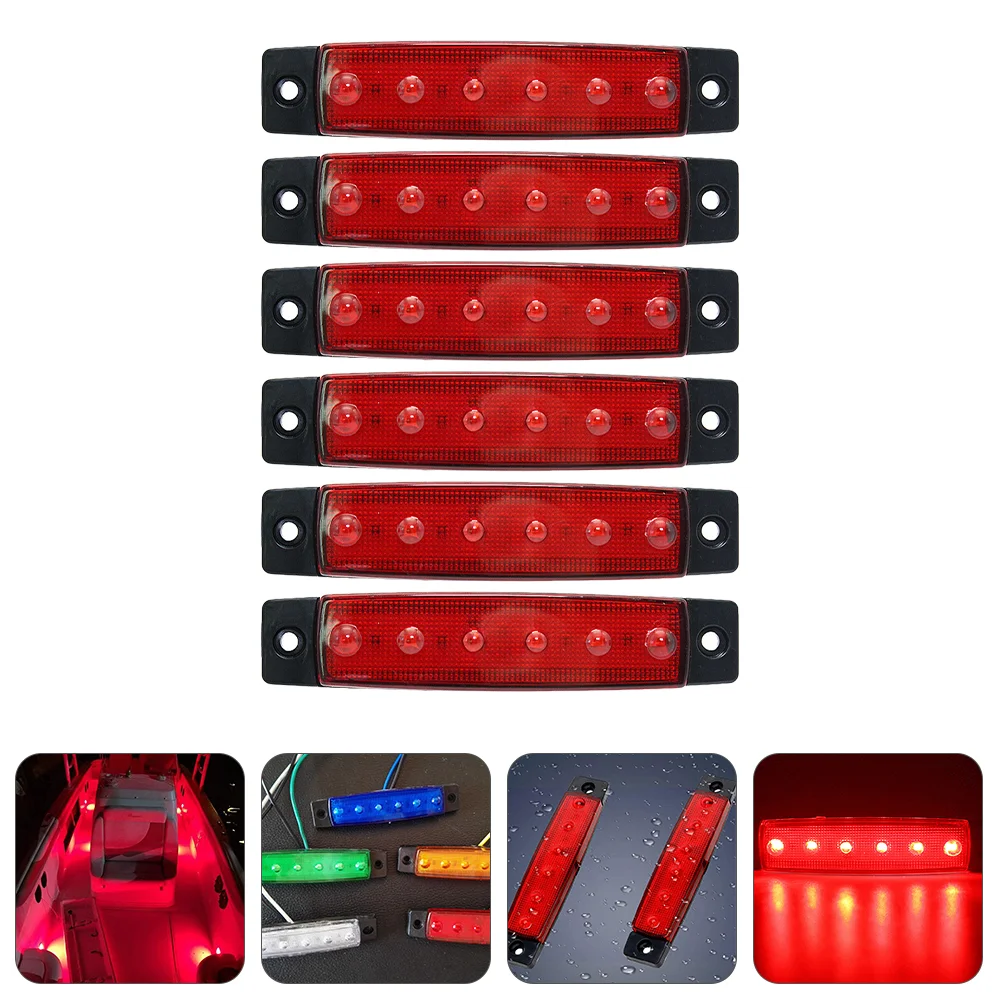 6 Pcs 6led Boat Light Waterproof Navigation Lights Bar Stern Tail Kayak Utility Strip Ocean