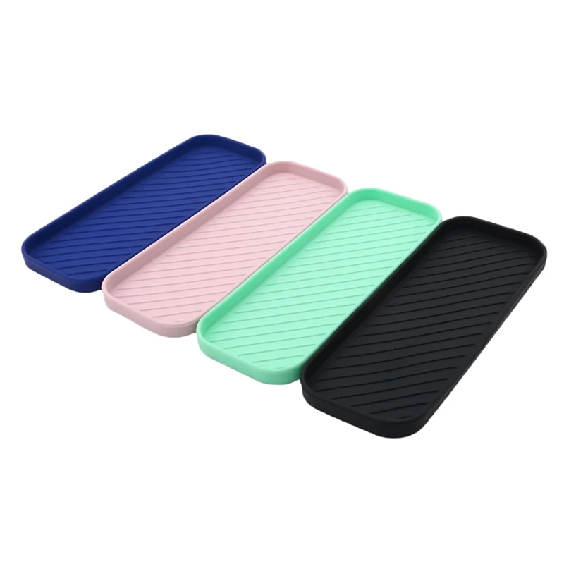 Silicone Drain Tray For Tableware Water Cup Fruit Vegetable Kitchen Sink Organizer Storage Tray Sponge Holder Soap Dispenser