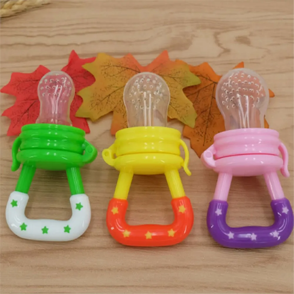 Baby Pacifier Safety Silicone Toddlers Teether Vegetable Fruit Teething Toy Ring Chewable Soother Baby Bottle Cartoon Chupeta