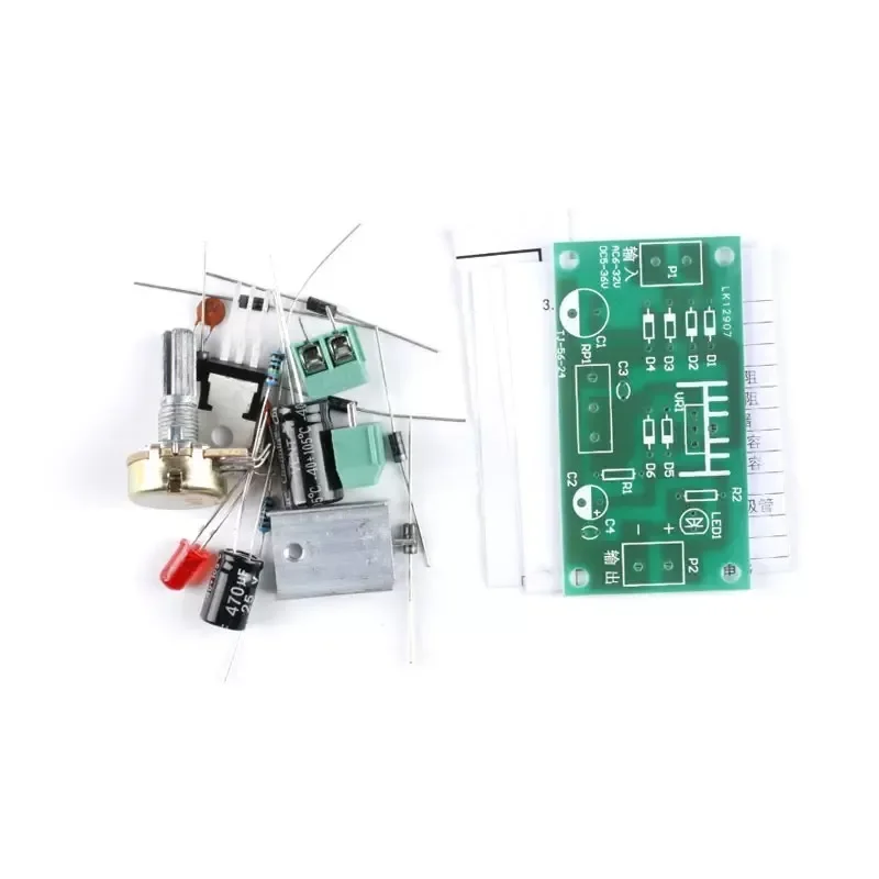 2pcs LM317 Adjustable Stable Voltage Power Supply Kit DC Stable Voltage Teaching and Training Power Supply DIY