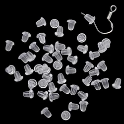200pcs 고무 귀걸이 뒤로 Stoppers 귀 스터드 포스트 너트 Earback 액세서리 보석 만들기 도매 수제 공예 DIY