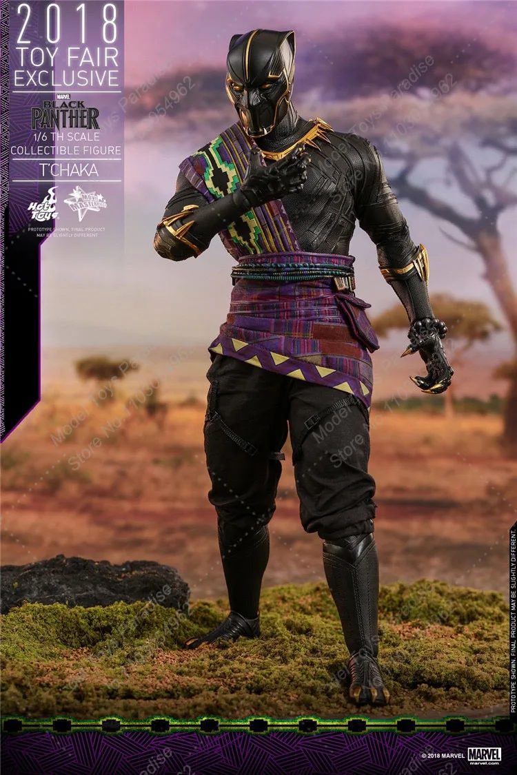 HOTTOYS HT MMS487 1/6 Man Soldier T'Chaka Black Panther Marvel Super Hero Full Set 12inch Action Figure Collectible Toys Gifts