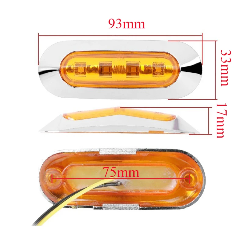 2PC Red Green LED Truck Lamps Boat Navigation Light 12-24V Waterproof Sailing Signal Lamp Marine Yacht Warning Light Side Marker