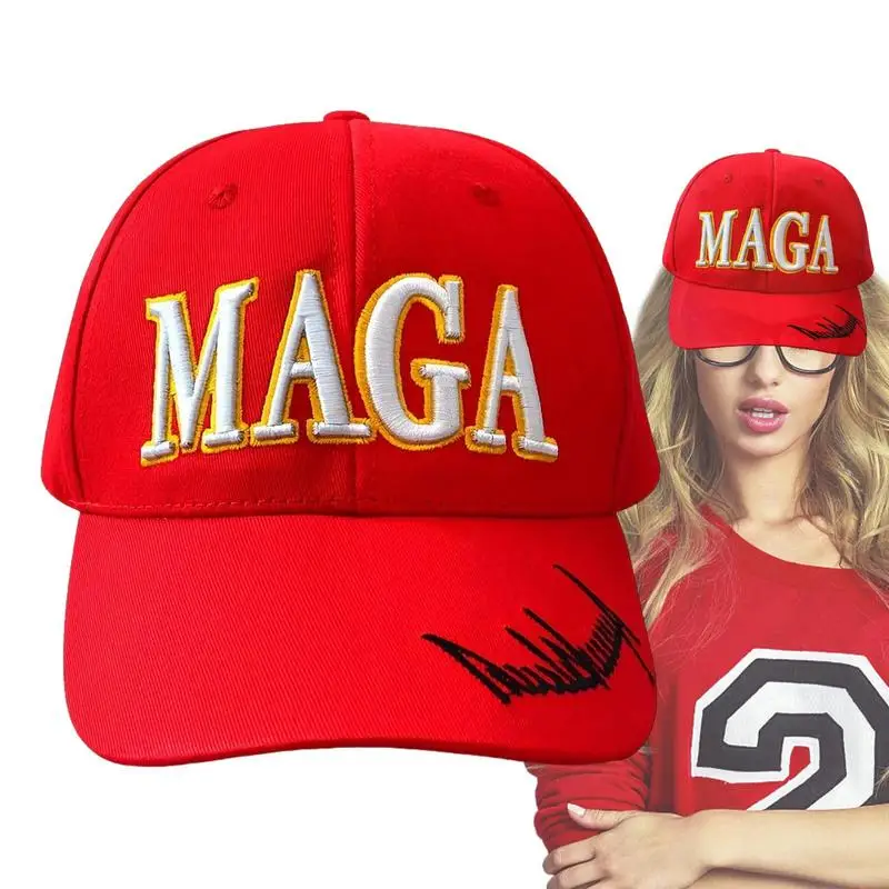 2024 Hat Donald MAGAs Embroidered Adjustable Baseball Caps Adjustable Sports Caps Dad Hats Unisex-Adult