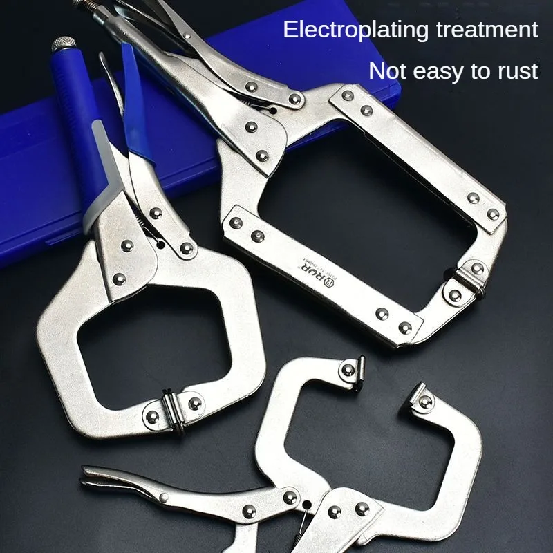 RUR Multi-function Pliers Industrial C-type Pressure Plier Heavy-duty Clamp Tools 6/9/11/14/18 Inch Woodworking Fixed Pliers