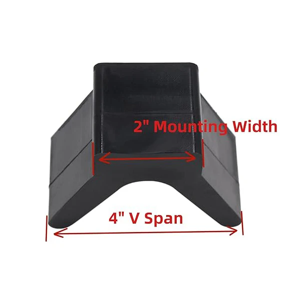 2 بوصة عرض 4 ''V-سبان قارب مقطورة القوس وقف غير وسم البولي يوريثين تصاعد ثقب القطر 1/2''