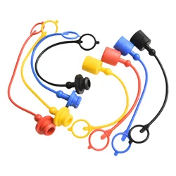 4 Pairs Hydraulic Quick Coupler Male Dust Cap Female Plug Cover PVC Rubber Protection For PARKER6600 AEROQUIP5600