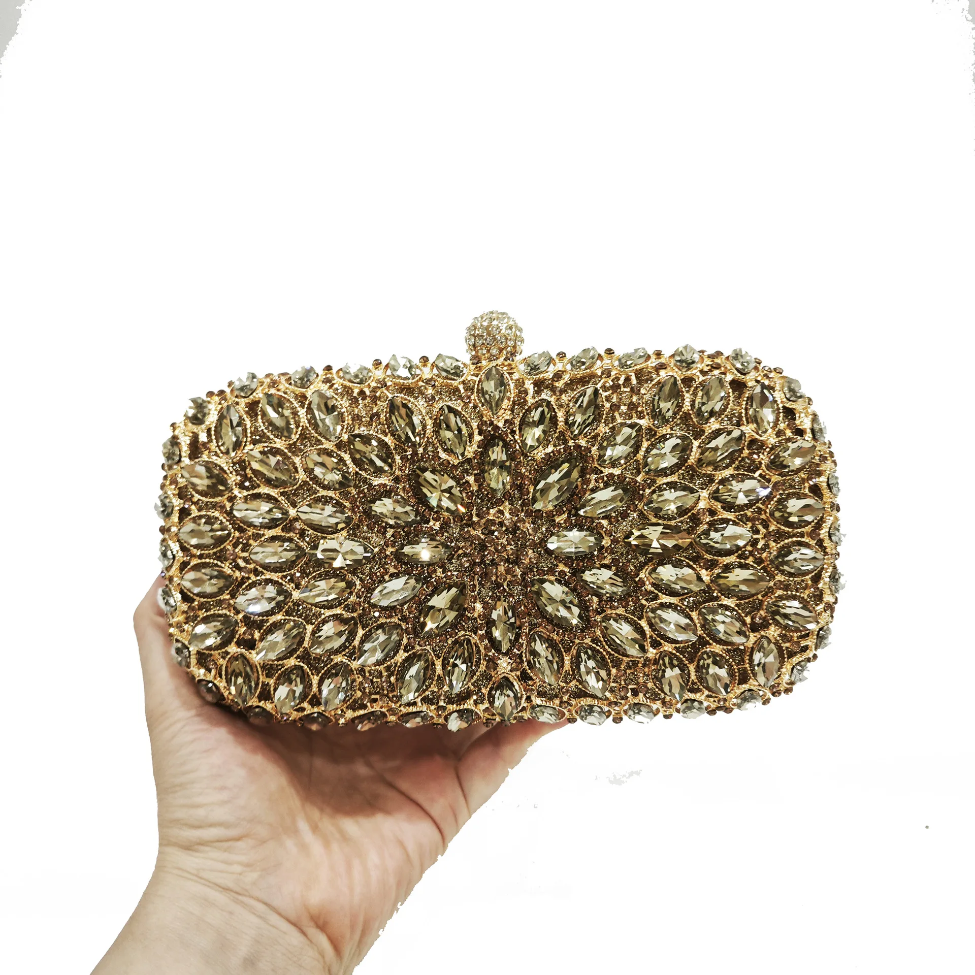 

Сумка для ужина Клатч с кристаллами павлина и бриллиантами Модный клатч