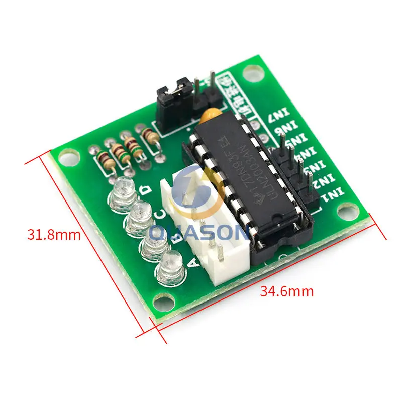 ハイパワーULN2003ステッピングモータドライバボードテストarduinoのavr smd