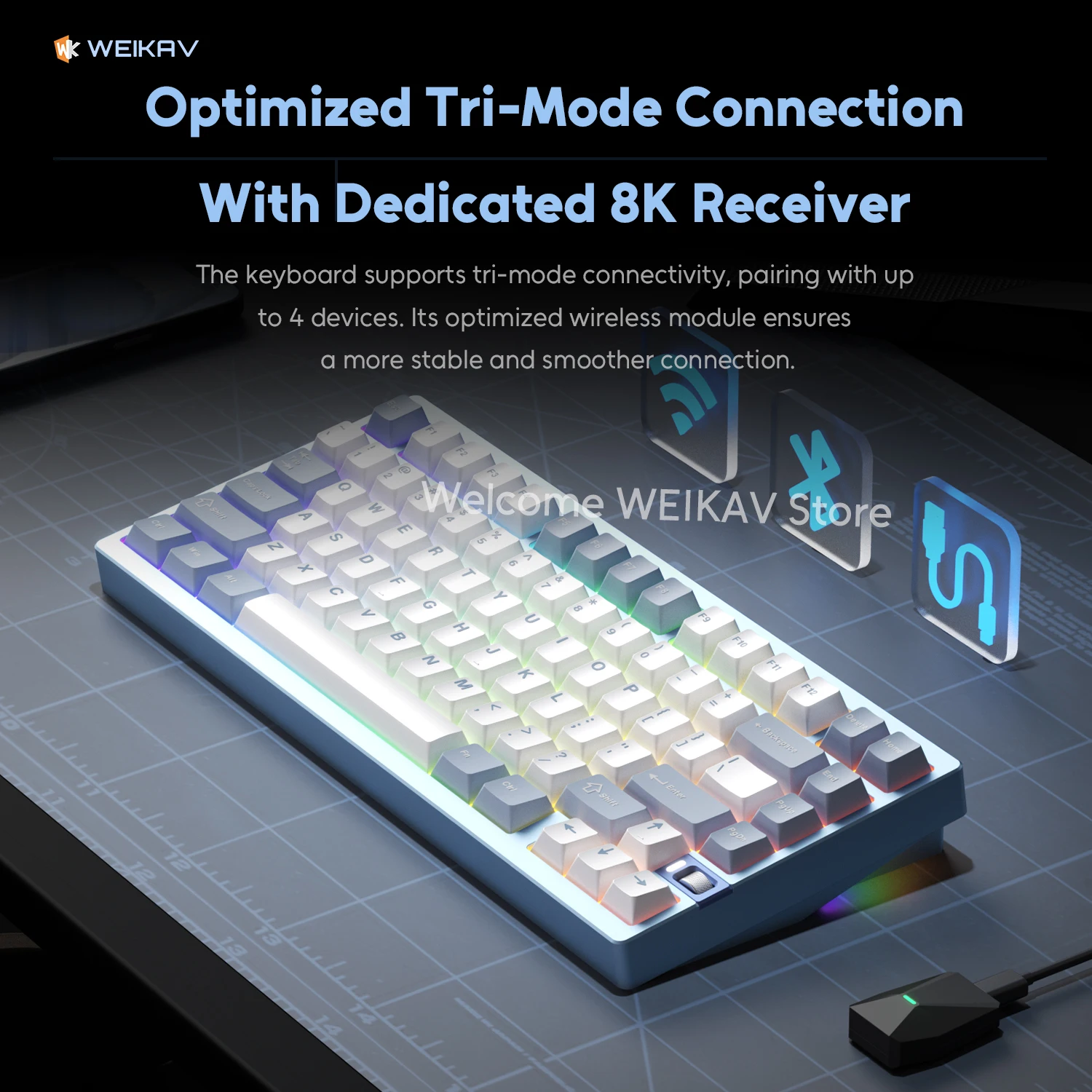 WEIKAV NUT75 Aluminum Wireless - огляд і ціна Gaming Keyboard Extension