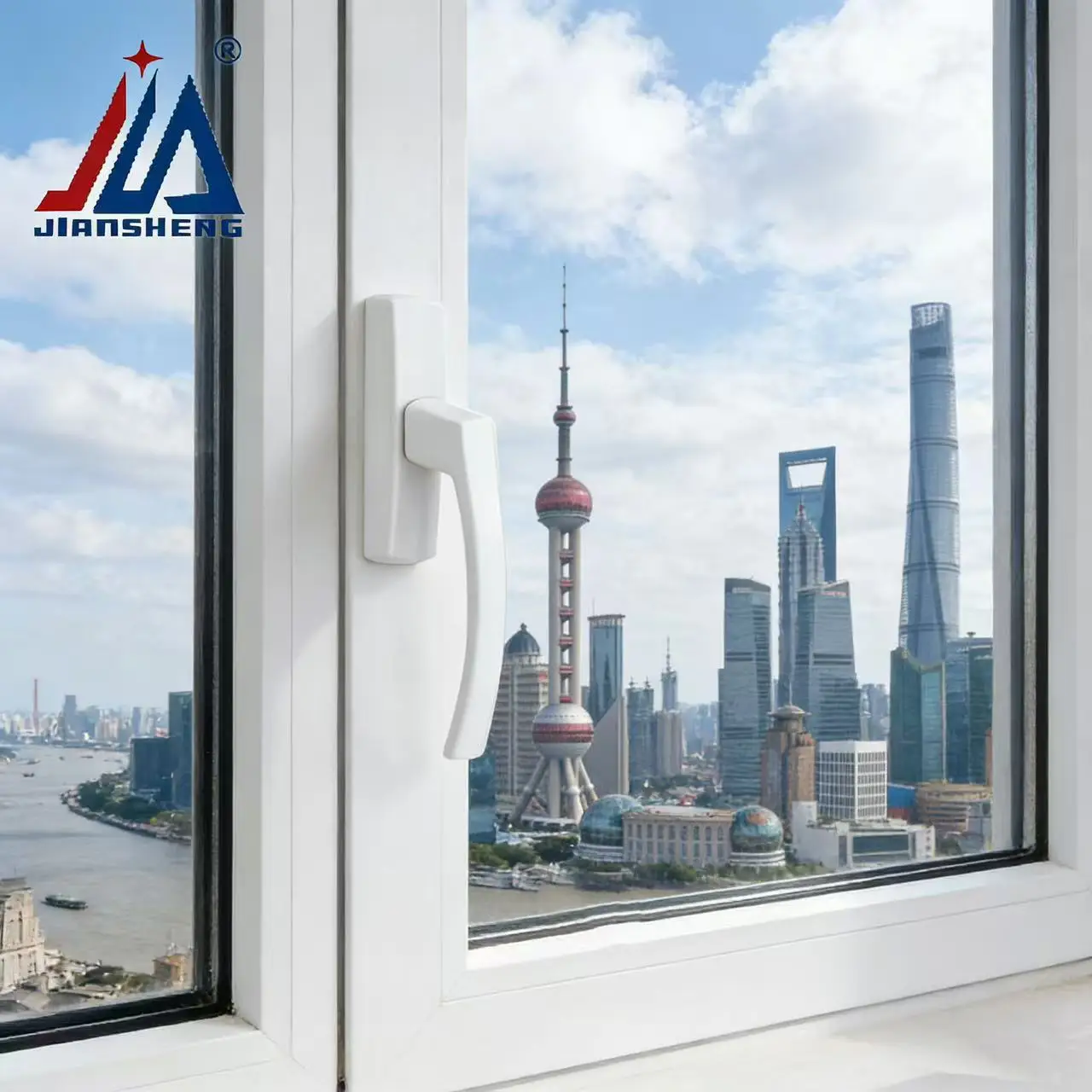 

Premium Tilt & Turn Window Handle | Thermal Break Aluminum Door Handle | German Style 3D Curved Design | JianSheng Brand