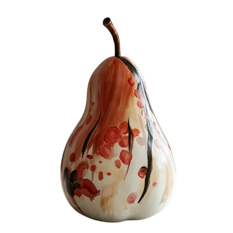 for Medieval French Apple and Pear Hand Painted Sculpture Ornament Hotel Living Room Home Art High End Fiberglass Decoration
