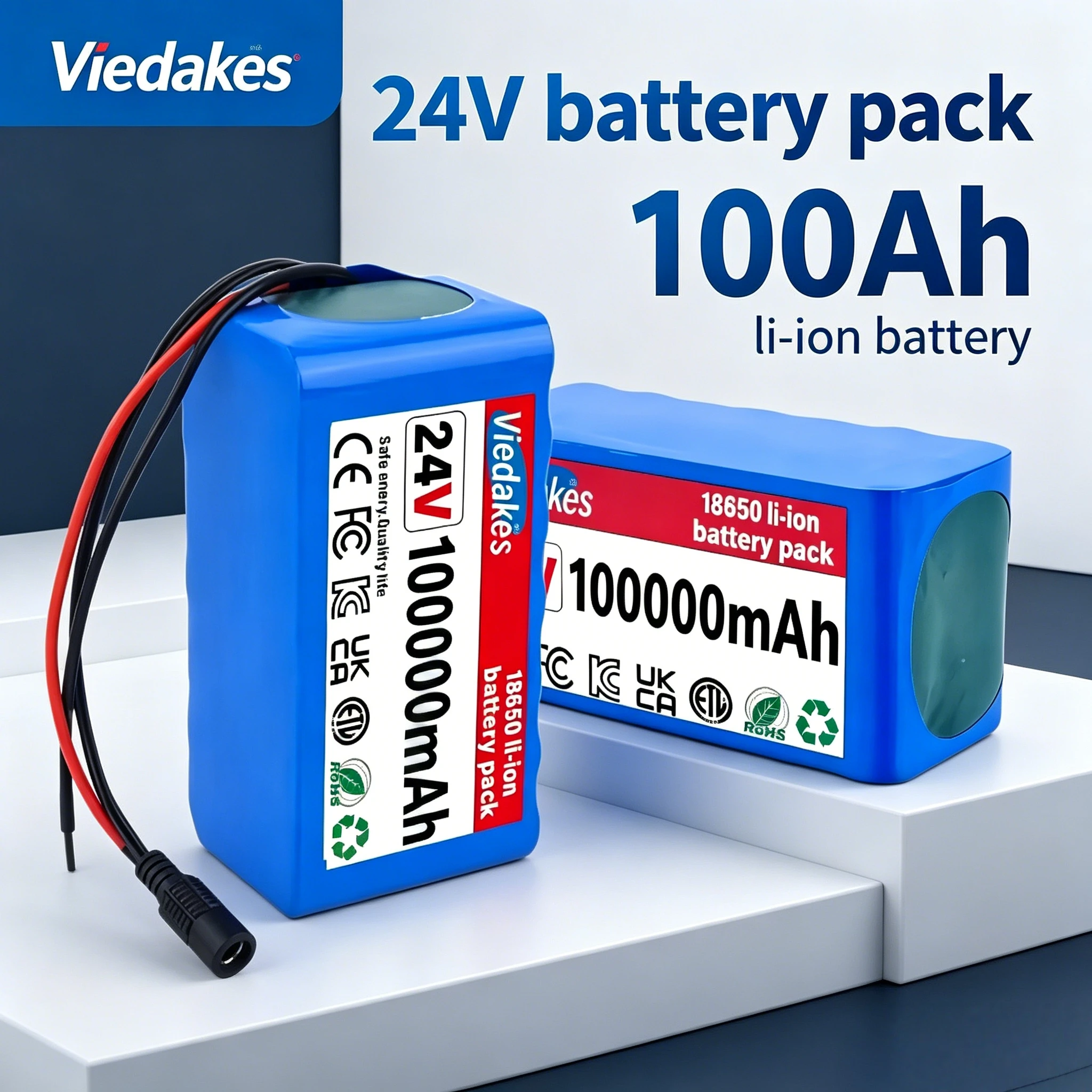 🔋High Quality 24V 100Ah  for Electric Wheelchair, Scooter,  24V Power Tools 18650 Battery Pack Rechargeable Li-ion Battery🌍