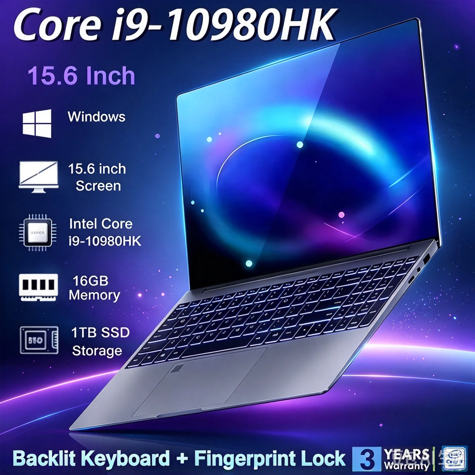 Intel 15.6 Inch Intel Core i9-10980HK Laptop 16GB/ 32GB RAM M.2 2048GB SSD Ultrabook Computer Fingerprint Unlock WIFI  BT - Aliexpress Deal