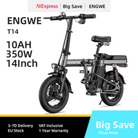 ENGWE T14 E-bike 350W Brushless Motor 48V10AH Lithium Battery Aluminum Alloy Electric Bicycle 14 Inch Mini Folding Electric Bike