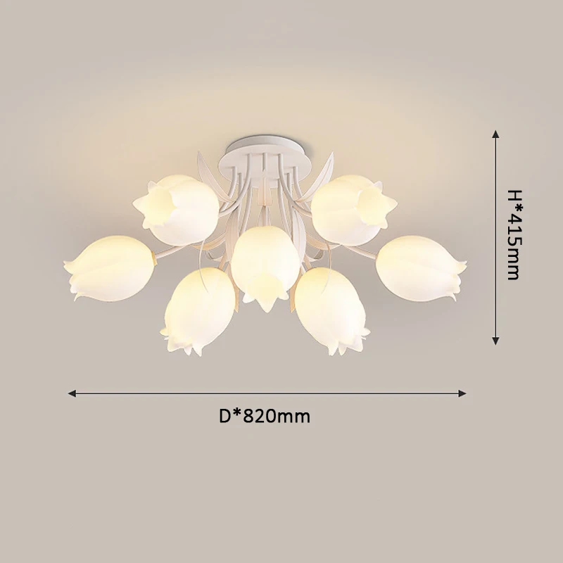 Imagem -05 - Francês Creme Estilo Teto Luz Vintage Campo Vento Carrilhão Flor de Orquídea Folha do Quarto Sala Decoração Lâmpada Led