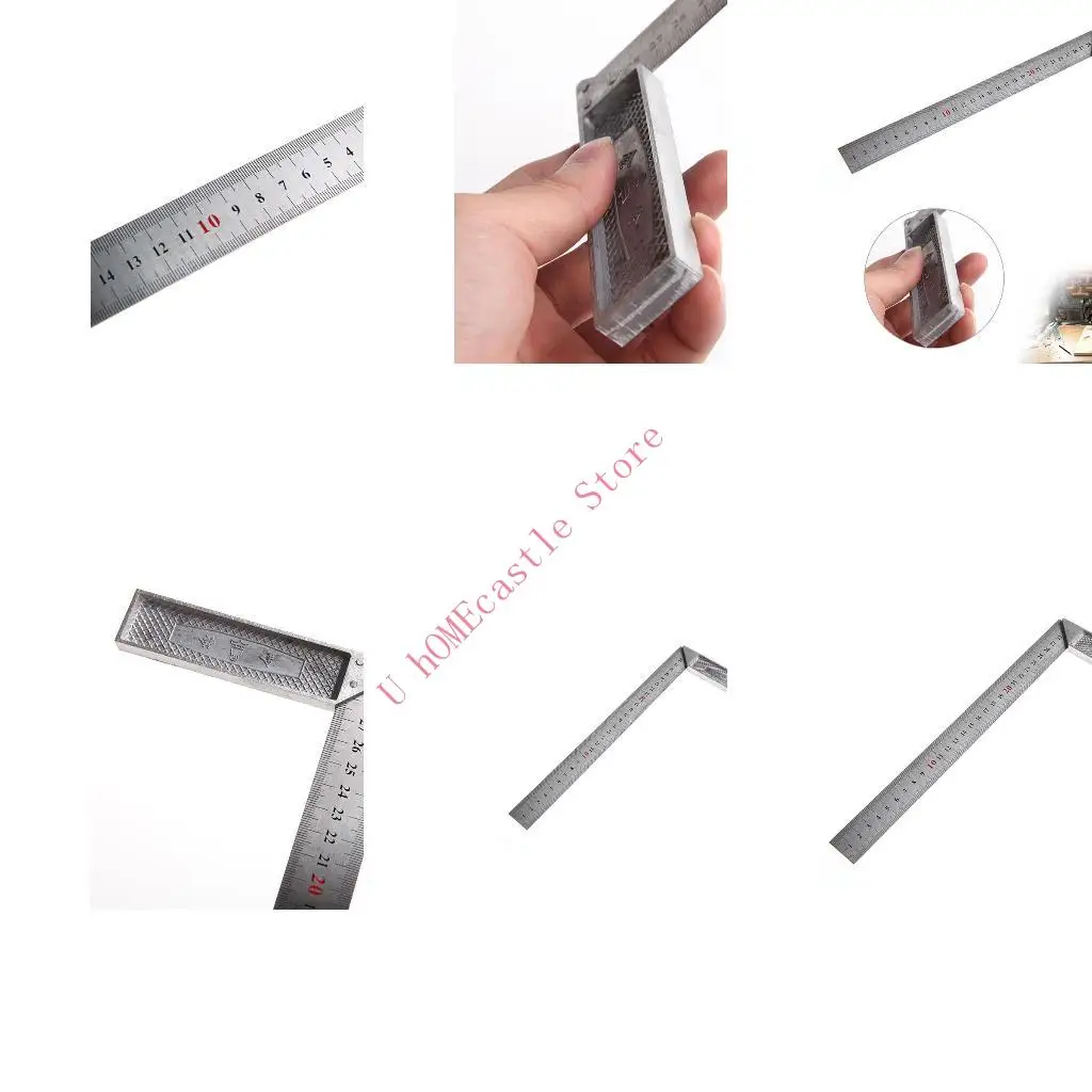 63HF Portable 1Pc 30cm Stainless Steel Right Measuring Square Ruler New