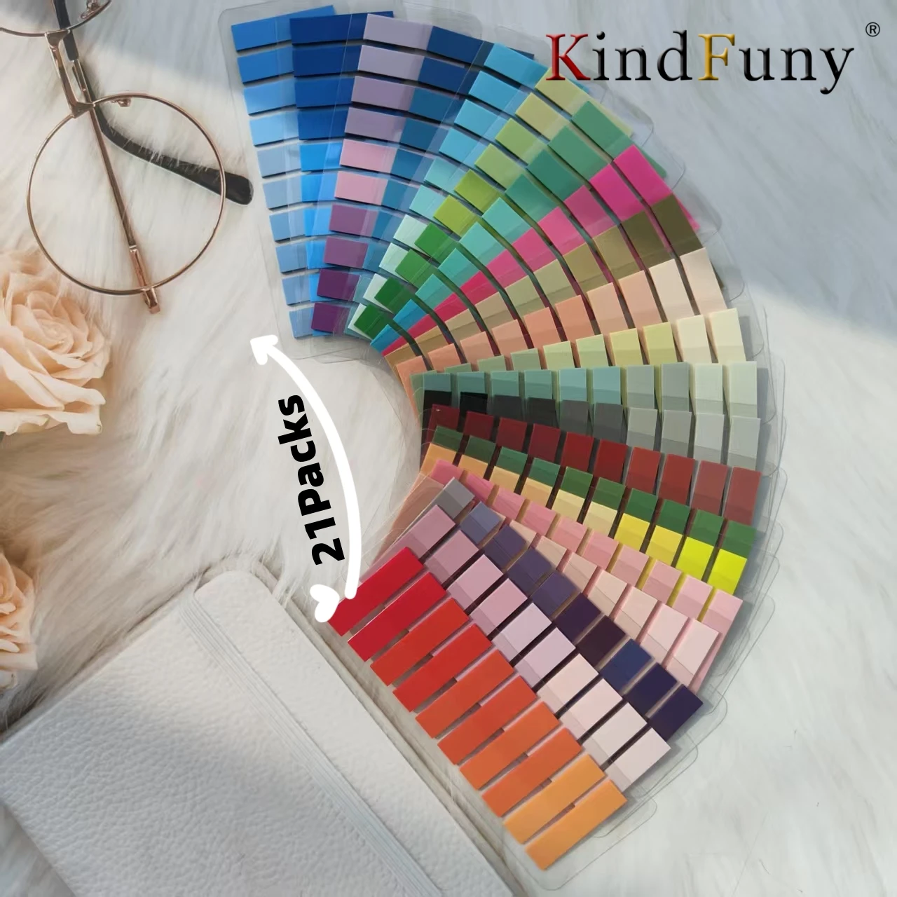 4200S Transparent Colorful Index Creative Memo Pads Office School Stationery Self-Adhesive Stickers Sticky Note Pads #1