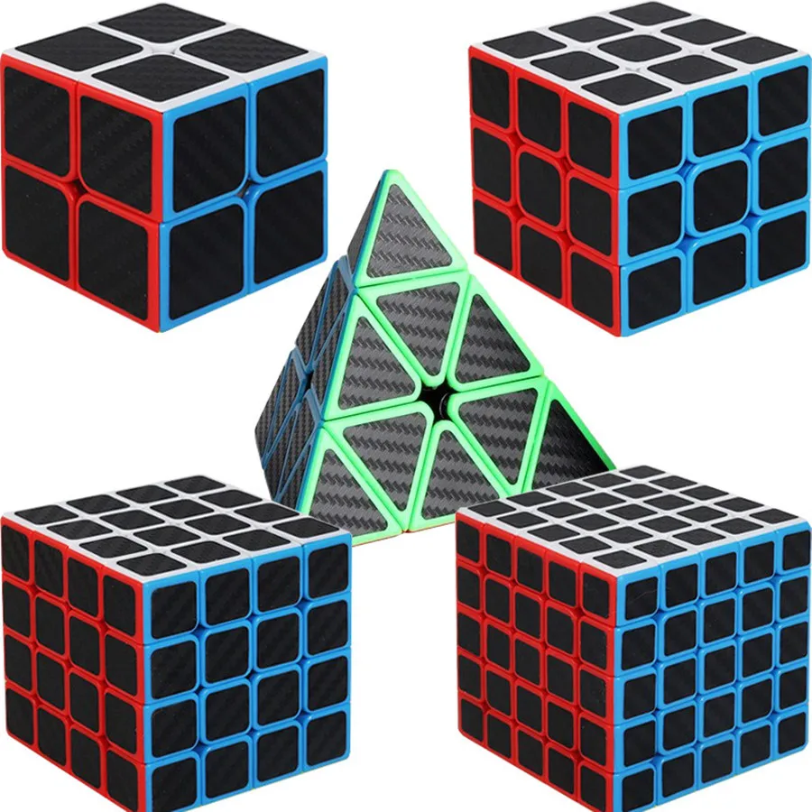 

SengSo Carbon Fiber Cube 2x2x2 3x3x3 4x4x4 5x5x5 Pyramid Professional Speed Cube Fun Education Pressure Reducing Puzzle Toy