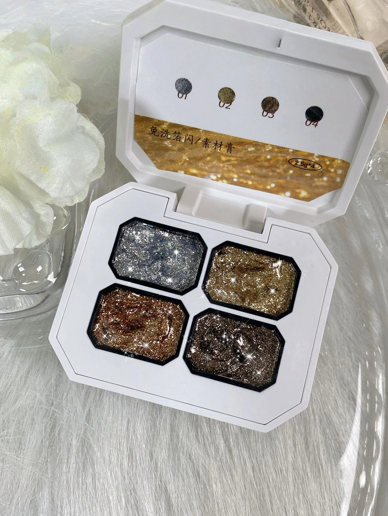 4 in 1 smalto solido colla metallica colla per pittura gel UV con set per salone di bellezza con penna per nail art