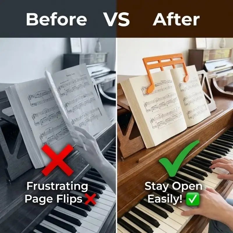 Music Score Holders Suitable For Pianos, Guitars, And Violins Various Books / Securely Fixed For Easy Reading Perfect Gift