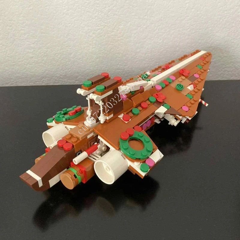508PCS Pan di Zenzero Venator StarDestroyer Guerra Spaziale Militare MOC SpaceShip Modello di Battaglia Building Block FAI DA TE Modello di Educazione Regalo