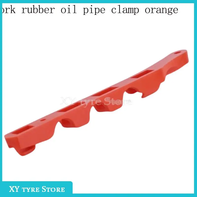 Off-road motorcycle orange flat fork air pipe clamp high strength hose holder