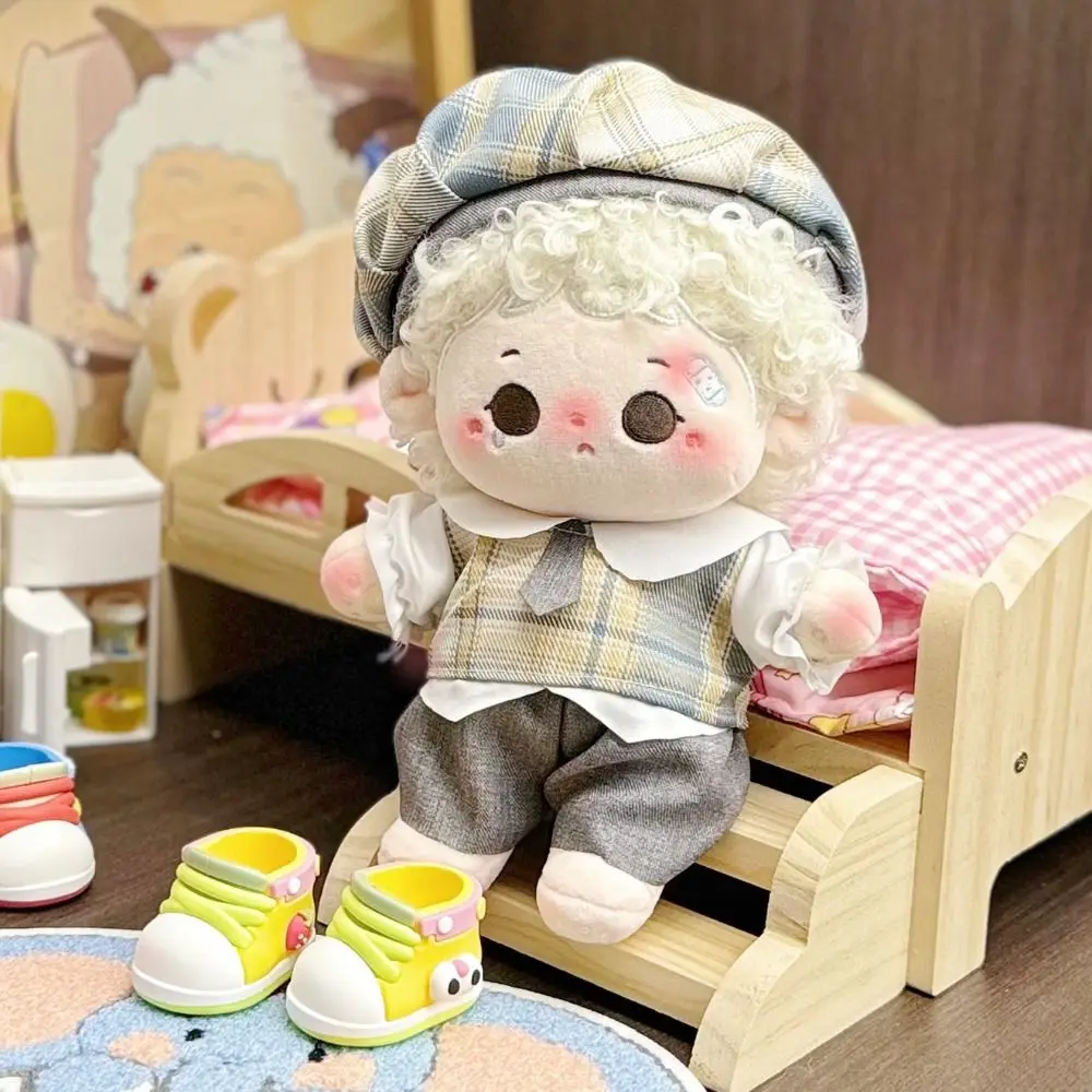 A Set Of Doll Clothes ( No Doll ) 20cm Cotton Doll Clothes Shirt Shorts Hat Set Cute Doll Outfit Girl Toy Gift Doll Accessories