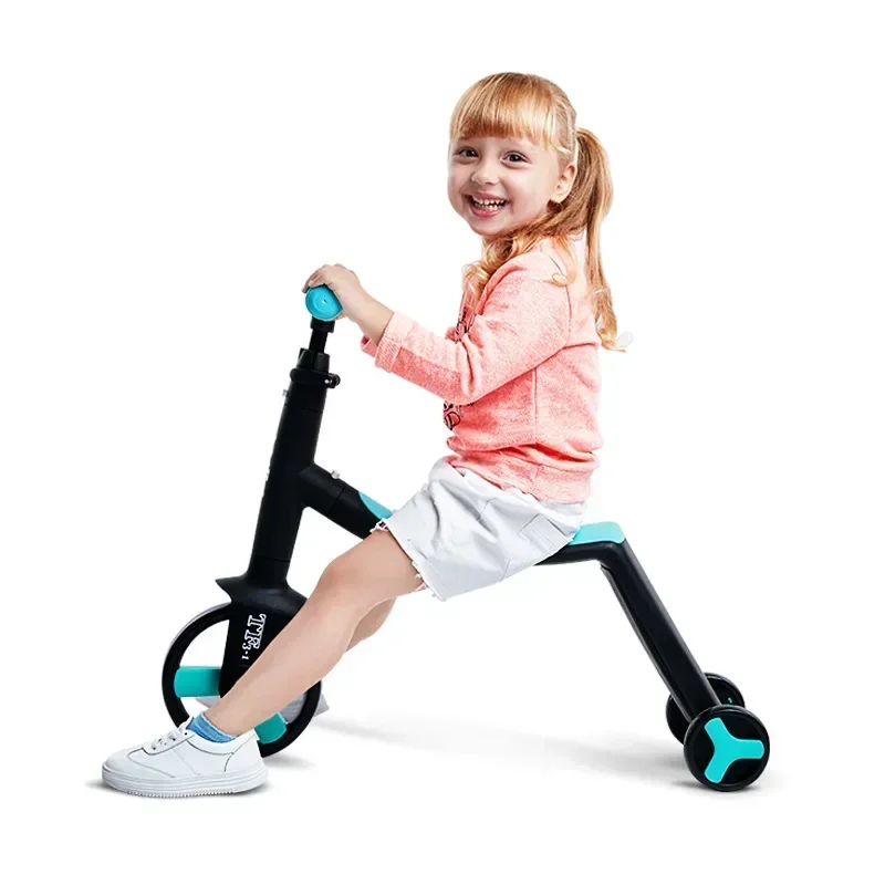 3 em 1 kickboard + triciclo + equilíbrio bicicleta criança passeio em brinquedo crianças kick scooter menino menina scooter ajustável criança presente de aniversário