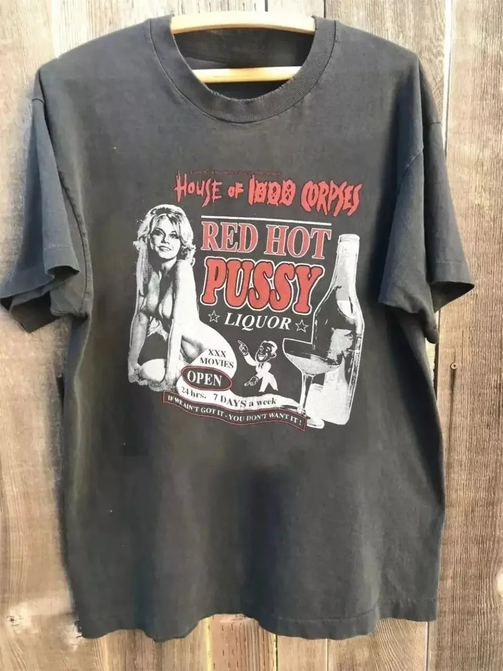 Gothic Harajuku Vintage Streetwear House of 1000 Corpses Print T-shirt Summer Men's and Women's Loose and Breathable T-shirt Top