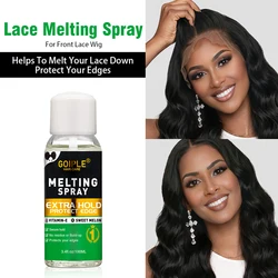 GOIPLE Lace Wig Glue Wigs Front Melting Spray for Beginners Fast Dry No Residue Invisible Adhesive and Brush Adjustable Headband