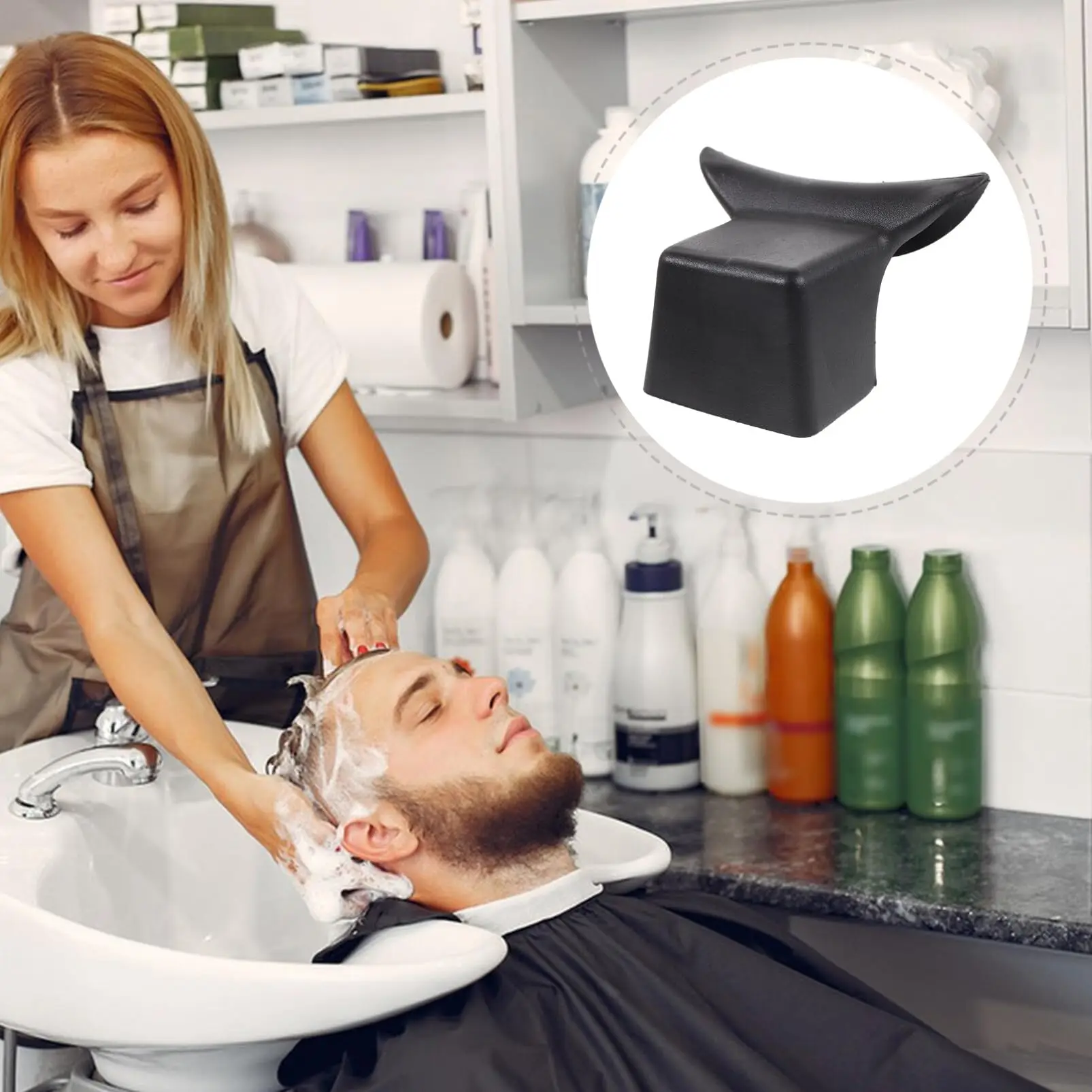 Salon Neck Rest Cushion Shampoo Bowl Neck Pillow Professional Silicone Salon Sink Neck Rest Hair Washing Tray Accessory