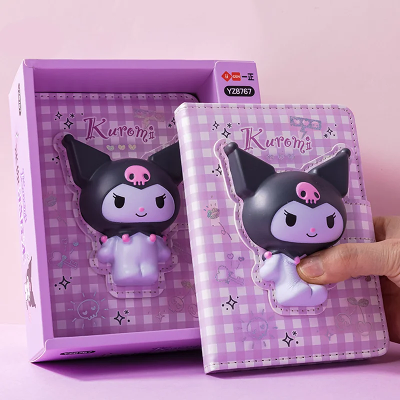 

Sanrio Kuromi Mini Decompression Magnetic Buckle Notebook Kawaii Color Page Student Diary Student Planner Agenda Notepad Book