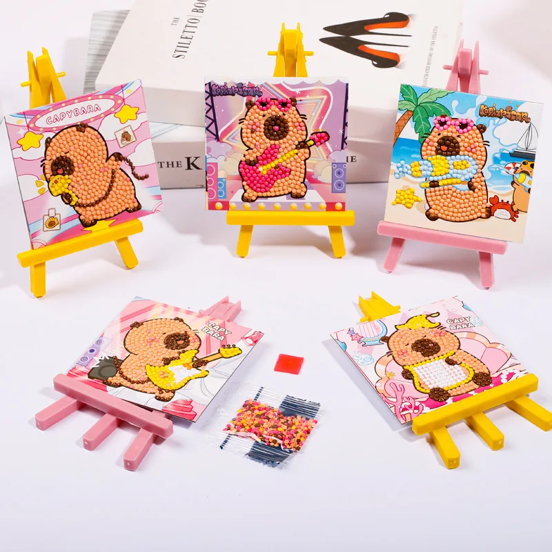 

1/3pc Cartoon capybara DIY Diamond Paintings Cute and Creative Wall Decoration Stickers Children's Diamond Stickers Party Favors