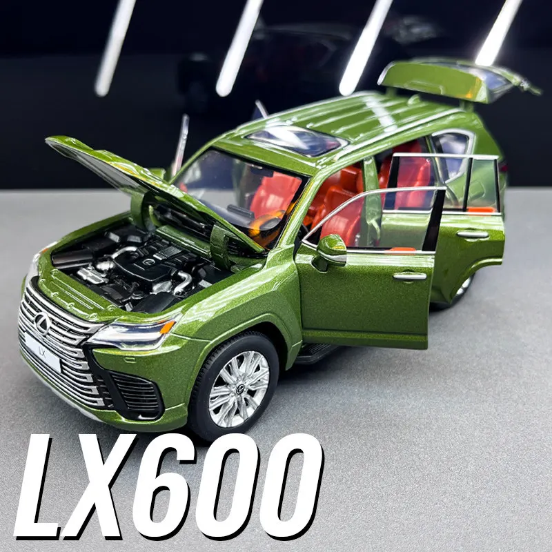 New 1:32 LX600 SUV Alloy Car Model Diecast Metal Off-road Vehicles Car Model Simulation With Light Collection Childrens Toy Gift