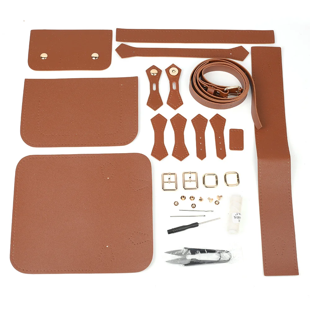 Pu Leather Cambridge Style Diy Handmade Brown Accessories For The Bag Hand Stitching With Sewing Tools Handel Shoulder Bag