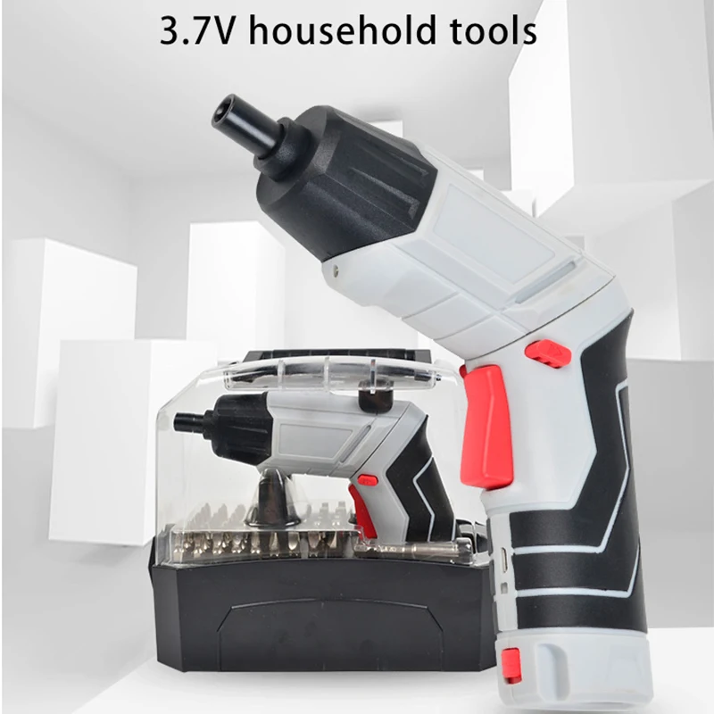 Set di utensili elettrici da 3,7 V Manutenzione domestica Riparazione Batteria al litio da 1800 mAh Mini trapano elettrico domestico Cacciavite a batteria