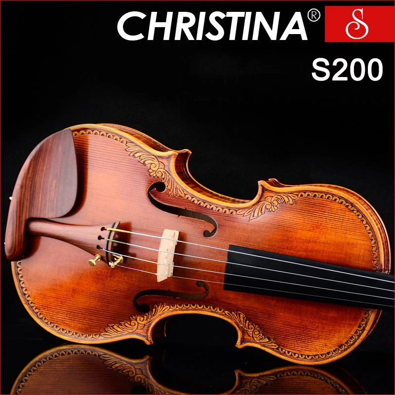 Christina S200 Violin 4/4 Stradivarius 1716 brown Italian Vintage Oil Varnish Professional musical instrument Violino