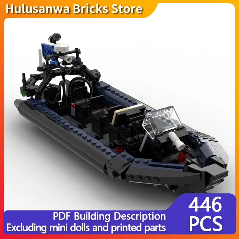 

High Performance Boat Model MOC Building Bricks War Equipment Modular Technology Gifts Holiday Assemble Children Toys Suit
