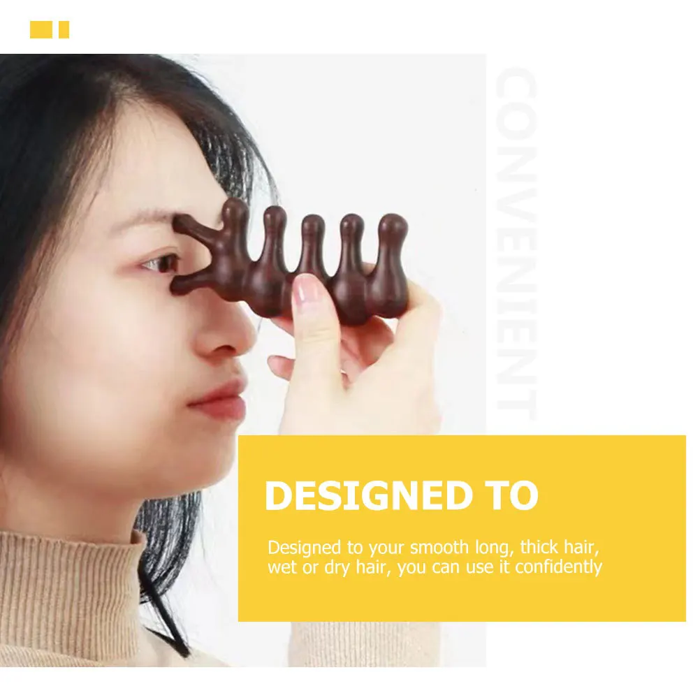 

Scalp Massager Comb Premium Anti-Static Wooden Wide Tooth Massage Tool For Hair Care Acupoint Body Relaxation Portable