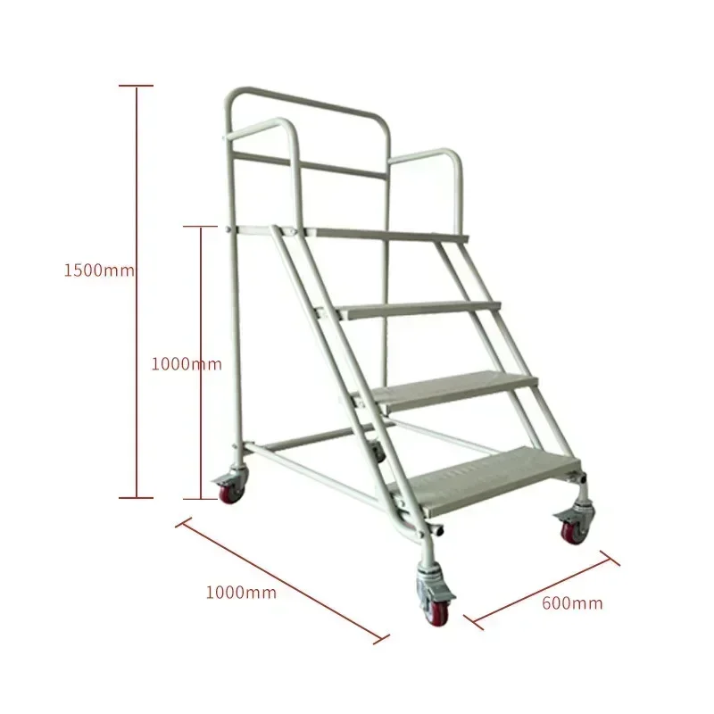 Warehouse Tally Climbing Ladder Freight Ladder 2 Steps 3 Steps Ladder Stacking Truck Loading And Unloading Truck Mobile Pulley