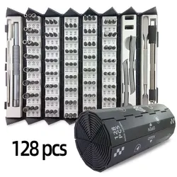 128 in 1 Precision Screwdriver Set Screw Driver Bits Portable Professional Electronic Repair Tool Set Magnetic Phillips Torx