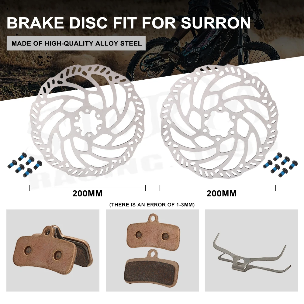 Motorcycle Front Rear Brake Disc Rotor For SURRON Sur-Ron Light Bee Off-Road Electric Vehicle