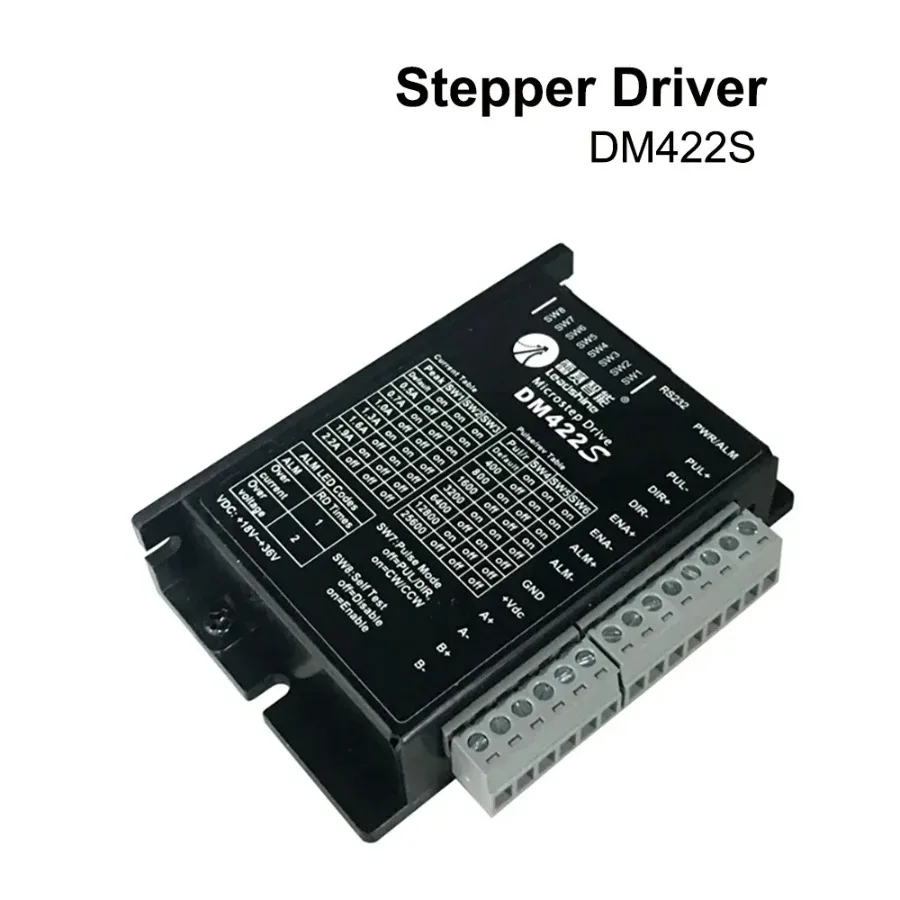 

2-Phase Stepper Motor Driver DM422S Supply Voltage 18-48VDC Output 0.3-2.2A Current