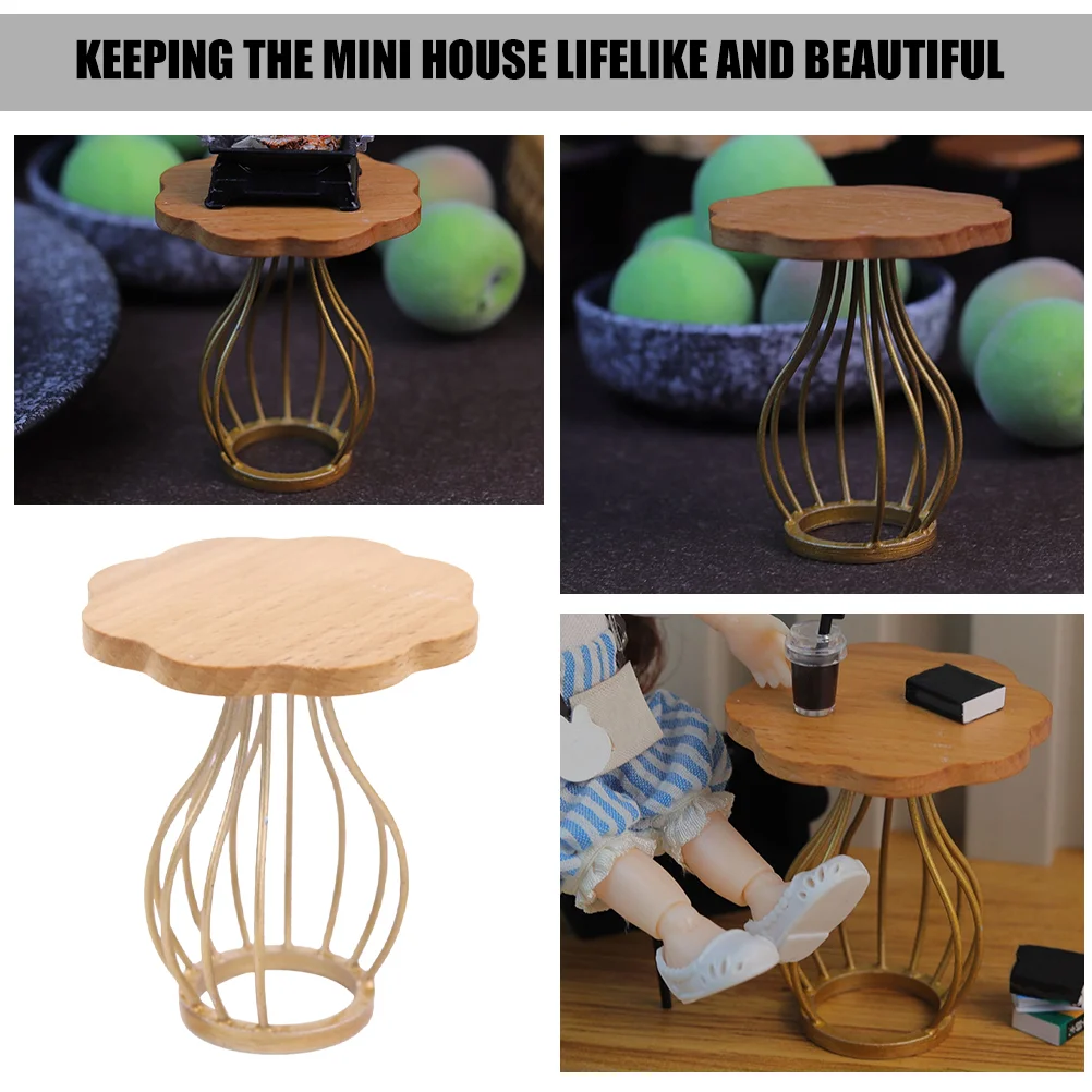 Miniature Coffee Table Furniture and Accessories Decor Small Tea Wooden Tiny House Side Tables for Crafts