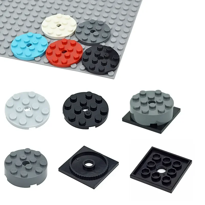 Compatible Assembles Particles 61485 87081 60474 Building Blocks Parts 4x4 Turntable Base Educational Creative Toy For Children