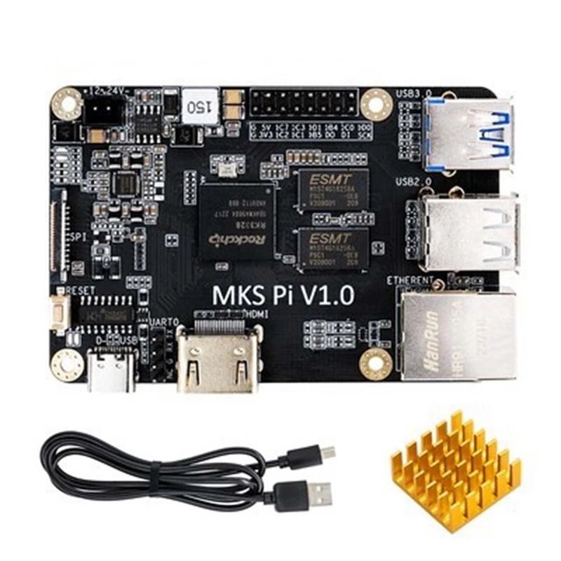 

AU61-MKS PI KLIPPER Контроллер материнской платы 64 бит SOC Встроенный зажимной экран для Voron, совместимый с Raspberry Pi